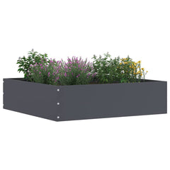 vidaXL Lawn Edging 6 pcs 50 x 50 x 13 cm Steel Anthracite 2