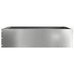 vidaXL Lawn Edging 6 pcs 50 x 50 x 13 cm Galvanised Steel Silver 4
