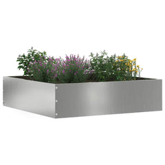 vidaXL Lawn Edging 6 pcs 50 x 50 x 13 cm Galvanised Steel Silver 2