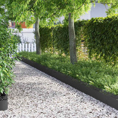 Lawn Edgings Steel Flower Black