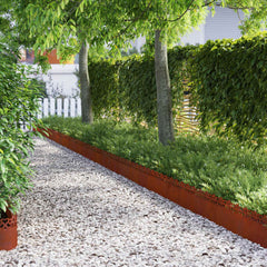 Lawn Edgings Steel Flower Weathering