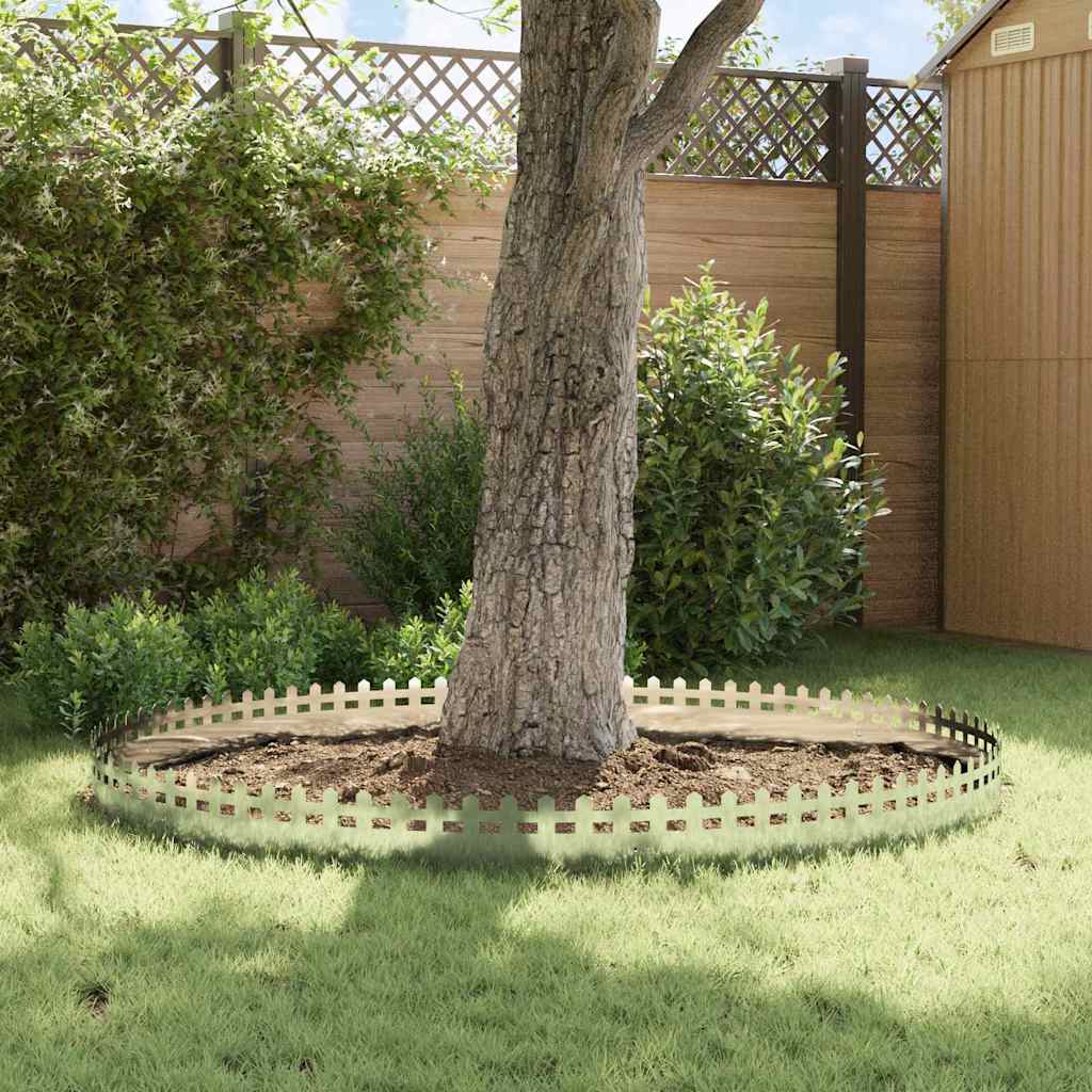 vidaXL Lawn Edgings 10 pcs 103 x 0.05 x 22 cm Galvanised Steel Silver 4