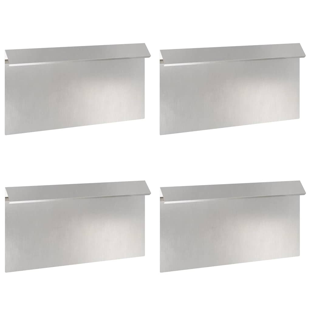 vidaXL Snail Fence 4 pcs 50 x 3.5 x 25 cm Stainless Steel Silver 2