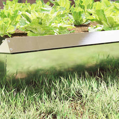 vidaXL Snail Fence 4 pcs 100 x 3.5 x 25 cm Stainless Steel Silver 3