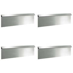 vidaXL Snail Fence 4 pcs 100 x 3.5 x 25 cm Galvanised Steel Silver 2