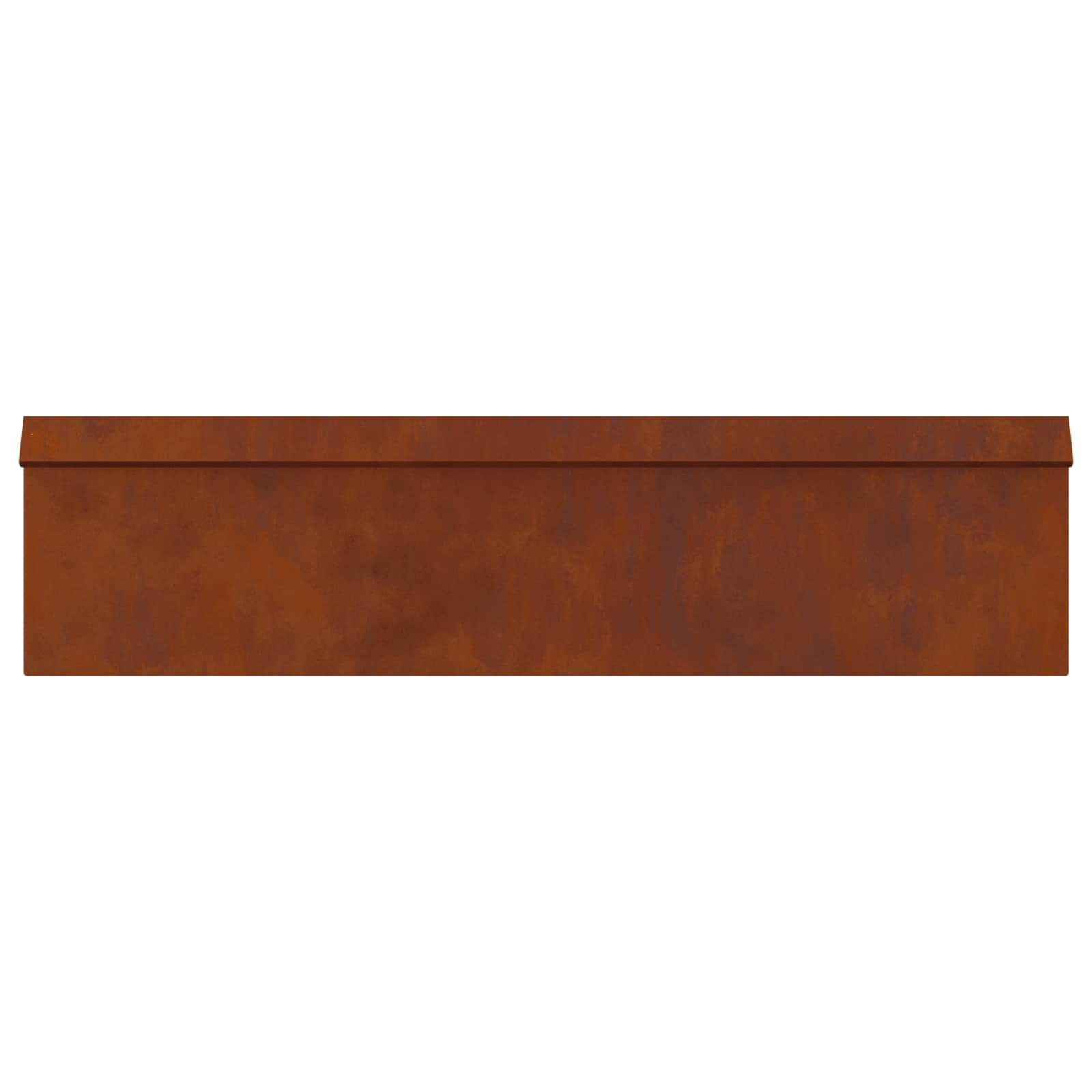 vidaXL Snail Fence 4 pcs 100 x 3.5 x 25 cm Weathering Steel Rusty 5
