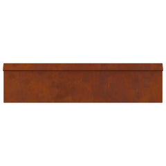 vidaXL Snail Fence 4 pcs 100 x 3.5 x 25 cm Weathering Steel Rusty 5