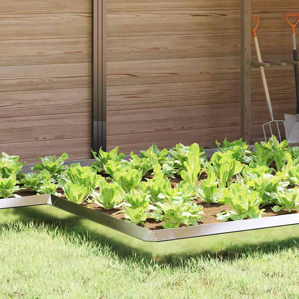 vidaXL Snail Fence 4 pcs 13.5 x 13.5 x 25 cm Stainless Steel Silver 1