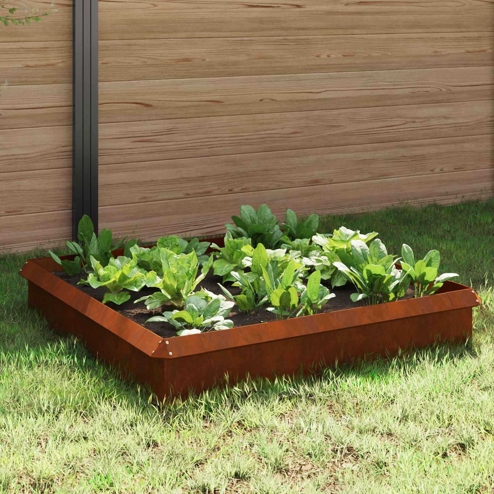 vidaXL Snail Fences 8 pcs 100 x 3.5 x 25 cm Weathering Steel Rusty 1