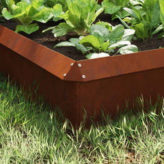 vidaXL Snail Fences 8 pcs 100 x 3.5 x 25 cm Weathering Steel Rusty 3