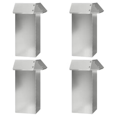 vidaXL Snail Fences 12 pcs 100 x 3.5 x 25 cm Galvanised Steel Silver 5