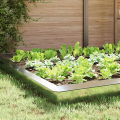 vidaXL Snail Fences 16 pcs 100 x 3.5 x 25 cm Galvanised Steel Silver 4