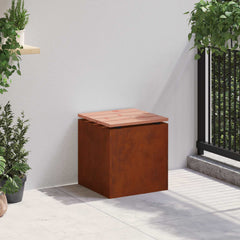 Garden Bench Steel 40 x 40 x 43 cm Weathering steel
