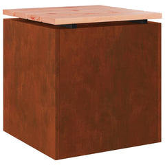 Garden Bench Steel 40 x 40 x 43 cm Weathering steel