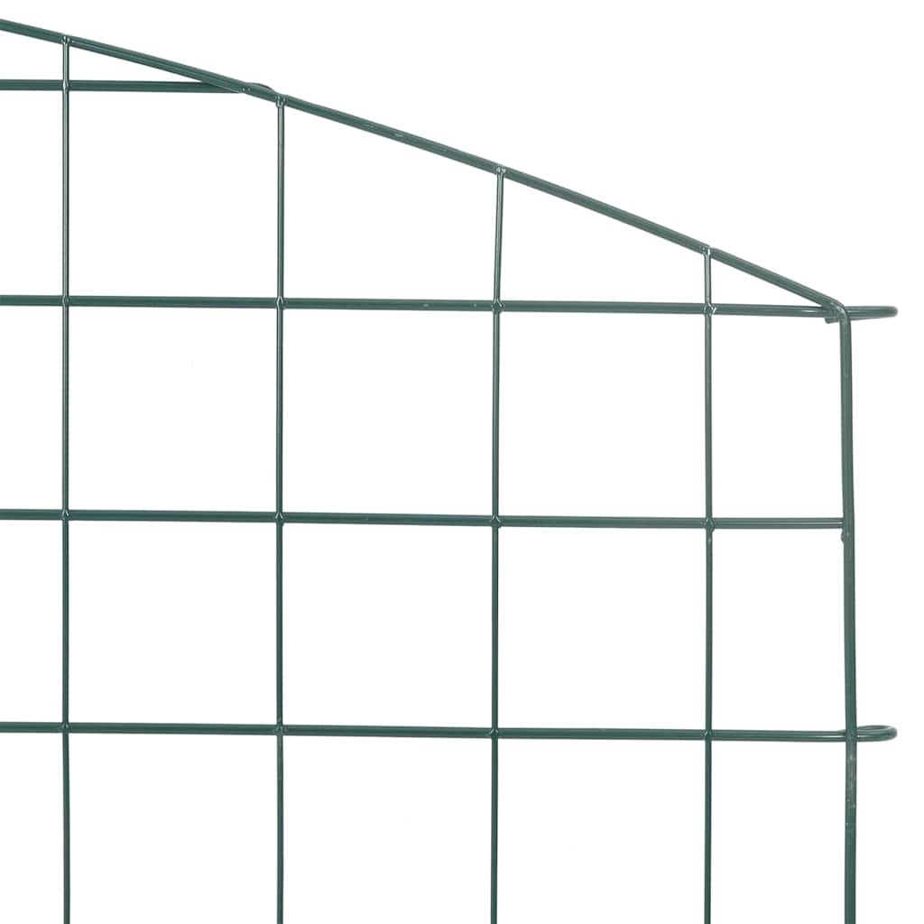 vidaXL Pond Fence Set 5 pcs 100 x 50 cm Steel Green 5