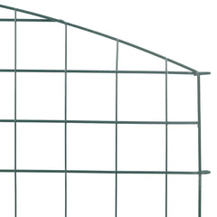 vidaXL Pond Fence Set 5 pcs 100 x 50 cm Steel Green 5