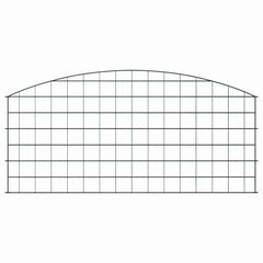 vidaXL Pond Fence Set 5 pcs 100 x 50 cm Steel Green 2