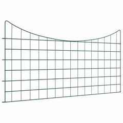 vidaXL Pond Fence Set 8 pcs Steel Green