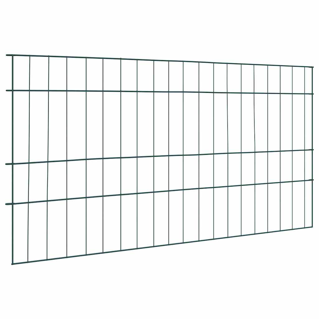 vidaXL Pond Fence Set 5 pcs 100 x 50 cm Steel Green 1