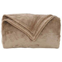 vidaXL Throw Blanket Camel 220 x 240 cm 1.37 kg Fleece 4