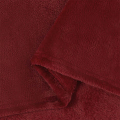 vidaXL Throw Blanket Bordeaux Red 220 x 240 cm 1.37 kg Fleece 6