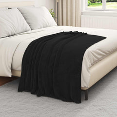 vidaXL Throw Blankets 6 pcs Black 130 x 150 cm 3.04 kg Fleece 3