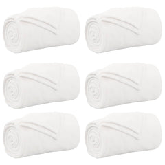 vidaXL Throw Blankets 6 pcs White 130 x 150 cm 3.04 kg Fleece 2