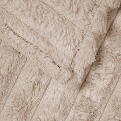 vidaXL Throw Blanket Beige 150 x 130 cm 0.45 kg Fleece 5