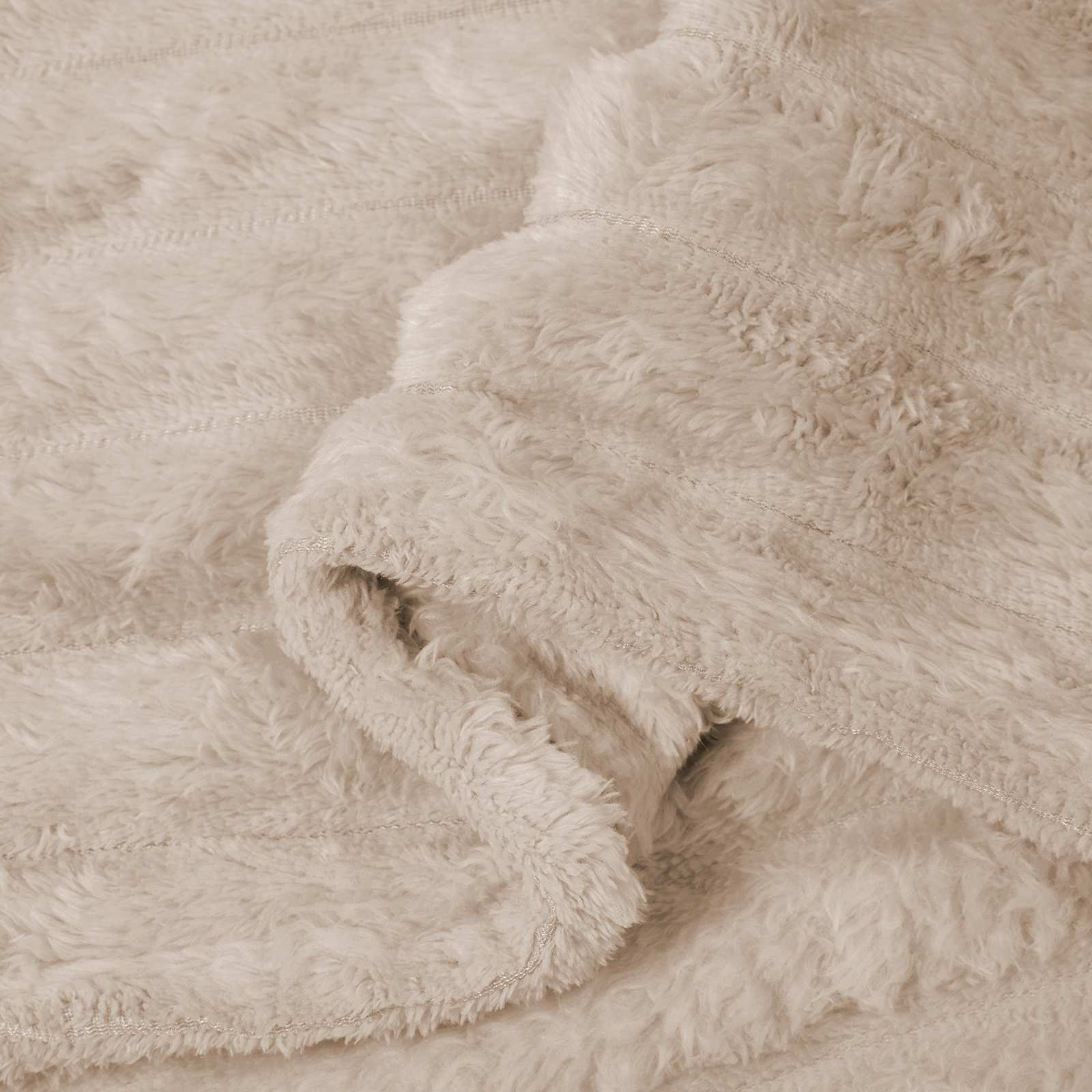 vidaXL Throw Blanket Beige 150 x 130 cm 0.45 kg Fleece 6