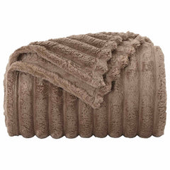 vidaXL Throw Blanket Camel 200 x 150 cm 0.8 kg Fleece 4