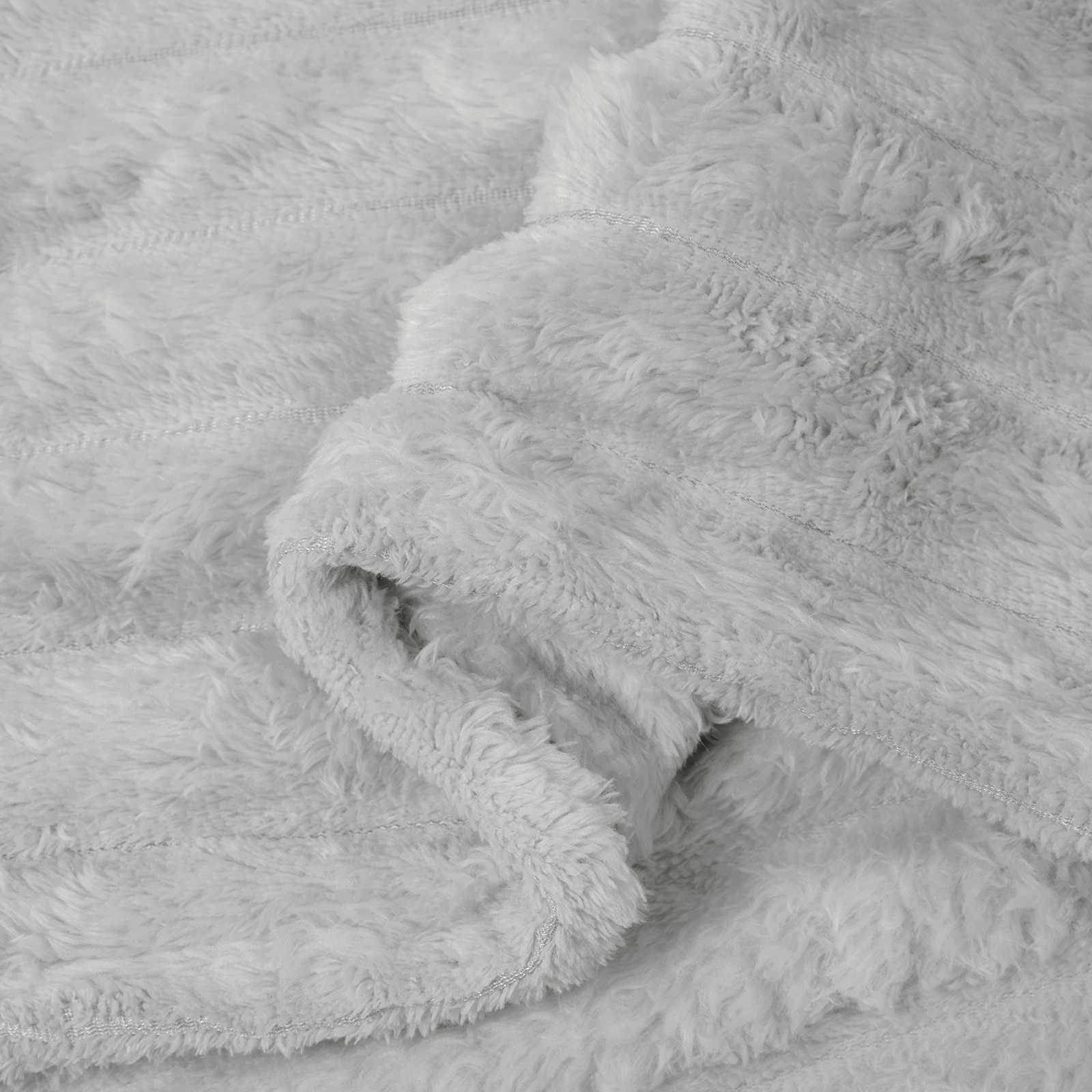 vidaXL Throw Blanket Grey 240 x 220 cm 1.36 kg Fleece 6