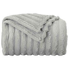 vidaXL Throw Blanket Grey 240 x 220 cm 1.36 kg Fleece 4