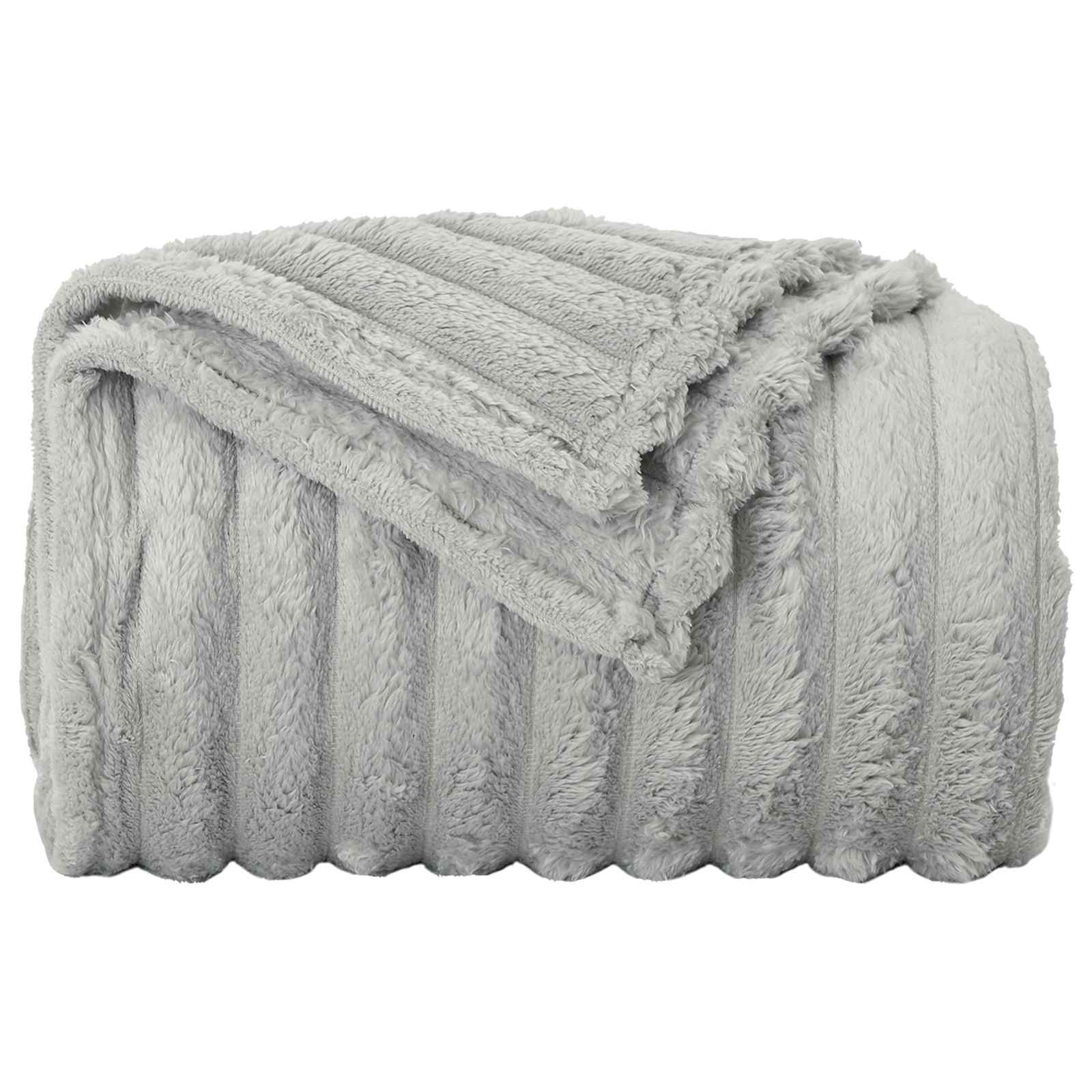 vidaXL Throw Blanket Grey 240 x 220 cm 1.36 kg Fleece 4