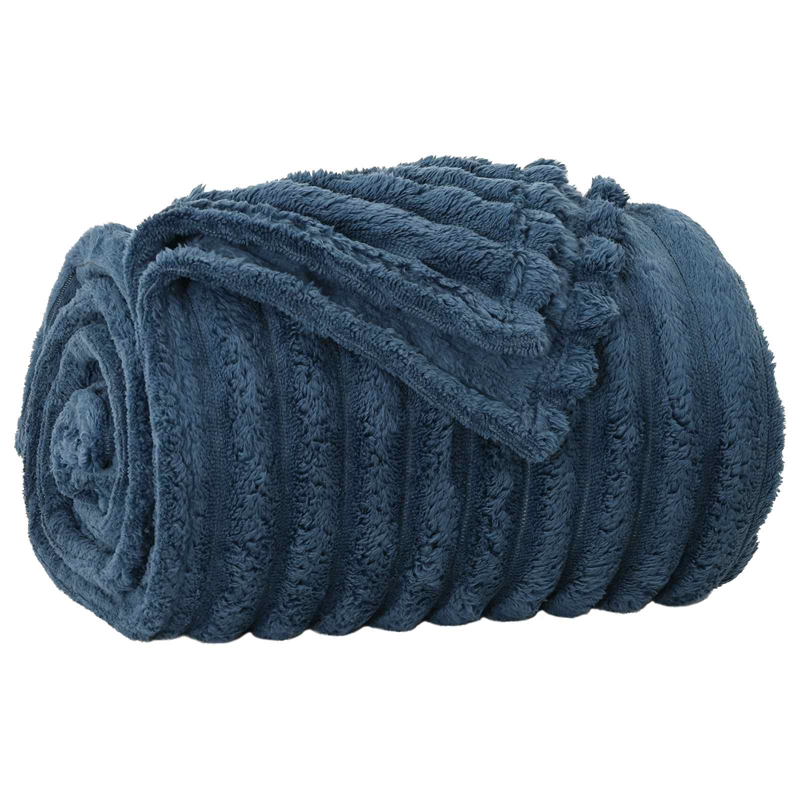 vidaXL Throw Blanket Navy Blue 240 x 220 cm 1.36 kg Fleece 2
