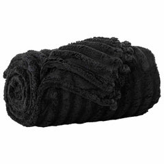 vidaXL Throw Blanket Black 240 x 220 cm 1.36 kg Fleece 2