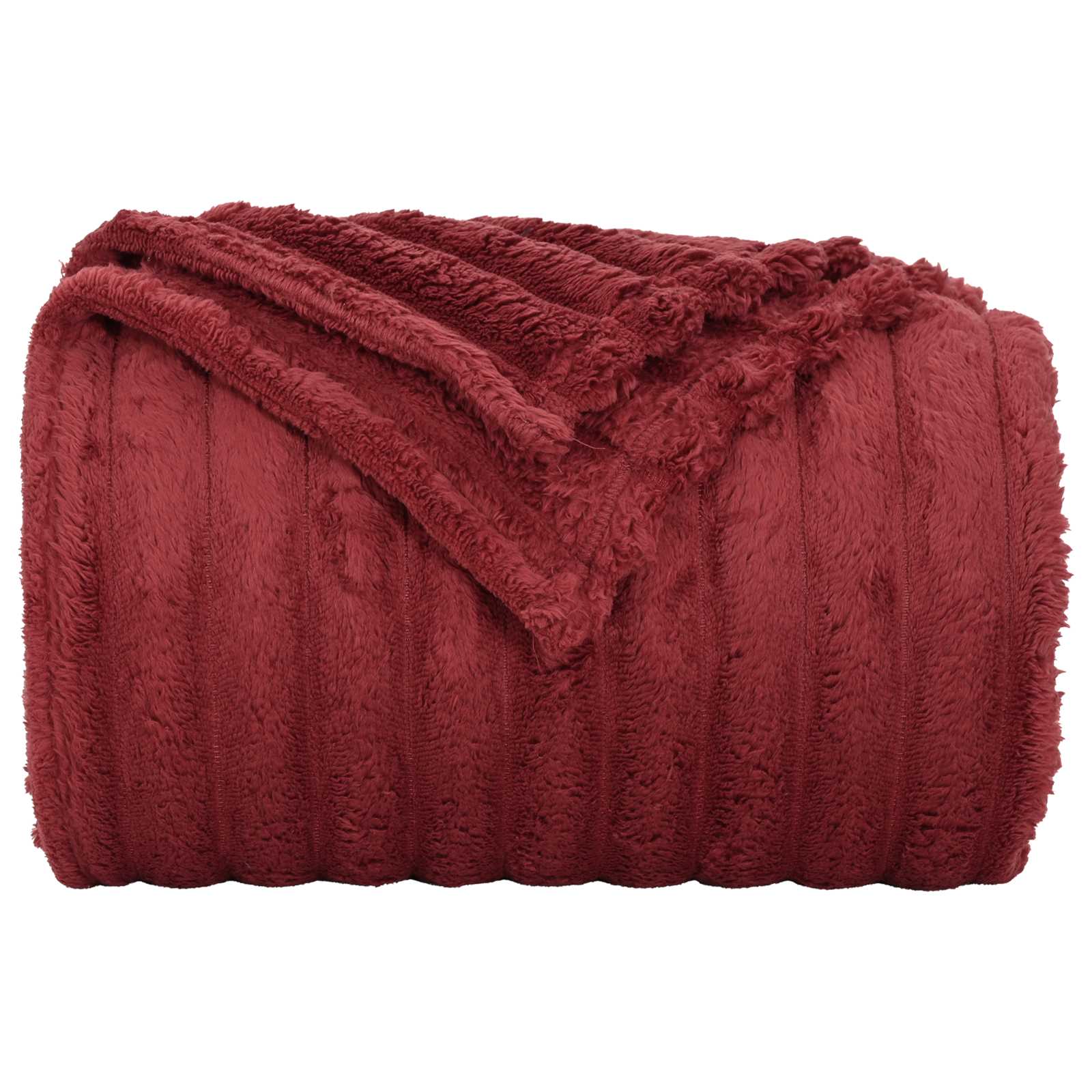 vidaXL Throw Blanket Bordeaux Red 270 x 240 cm 1.66 kg Fleece 4