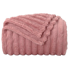 vidaXL Throw Blanket Pink 240 x 220 cm 1.37 kg Fleece 4