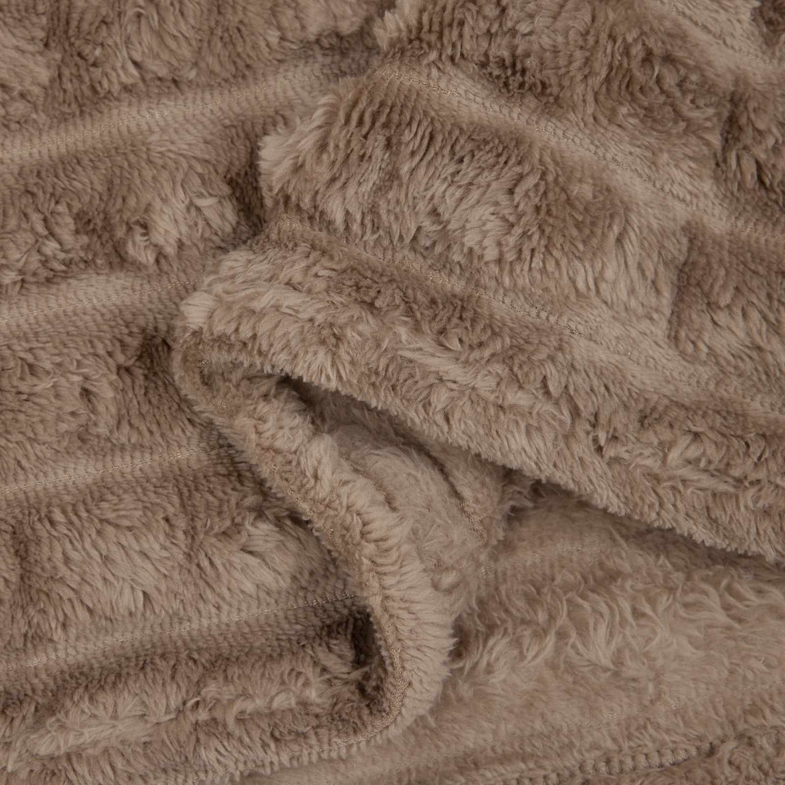 vidaXL Throw Blanket Camel 240 x 220 cm 1.37 kg Fleece 6