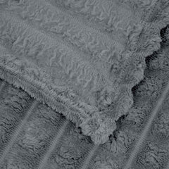 vidaXL Throw Blanket Dark Grey 270 x 240 cm 1.66 kg Fleece 5
