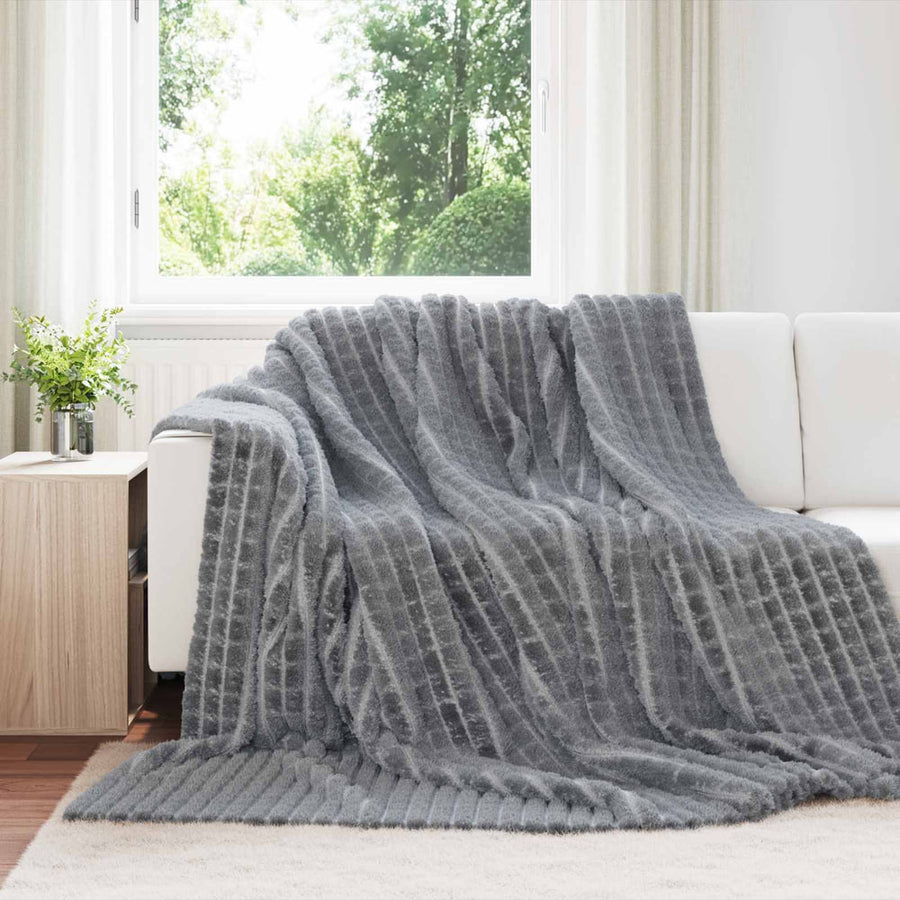 Throw Blanket Dark Grey 1.66 kg Fleece
