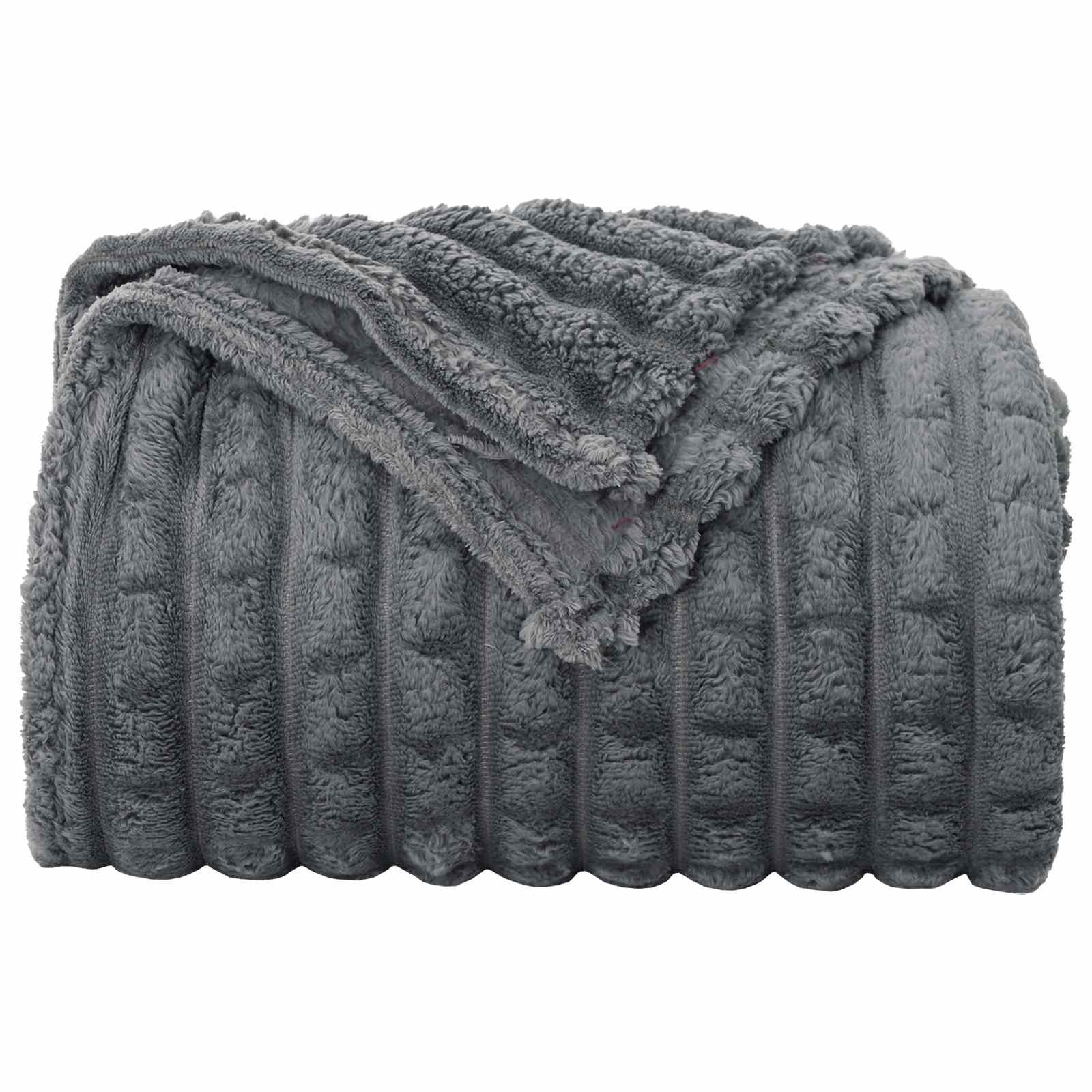 vidaXL Throw Blanket Dark Grey 270 x 240 cm 1.66 kg Fleece 4