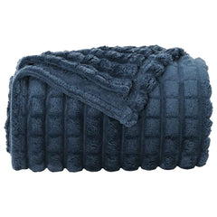 vidaXL Throw Blanket Navy Blue 270 x 240 cm 1.66 kg Fleece 4