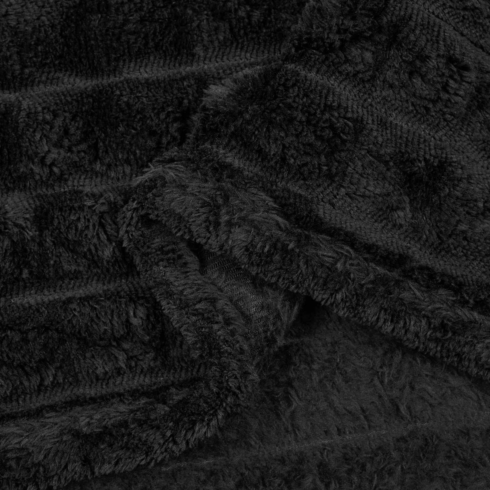 vidaXL Throw Blanket Black 270 x 240 cm 1.7 kg Fleece 6