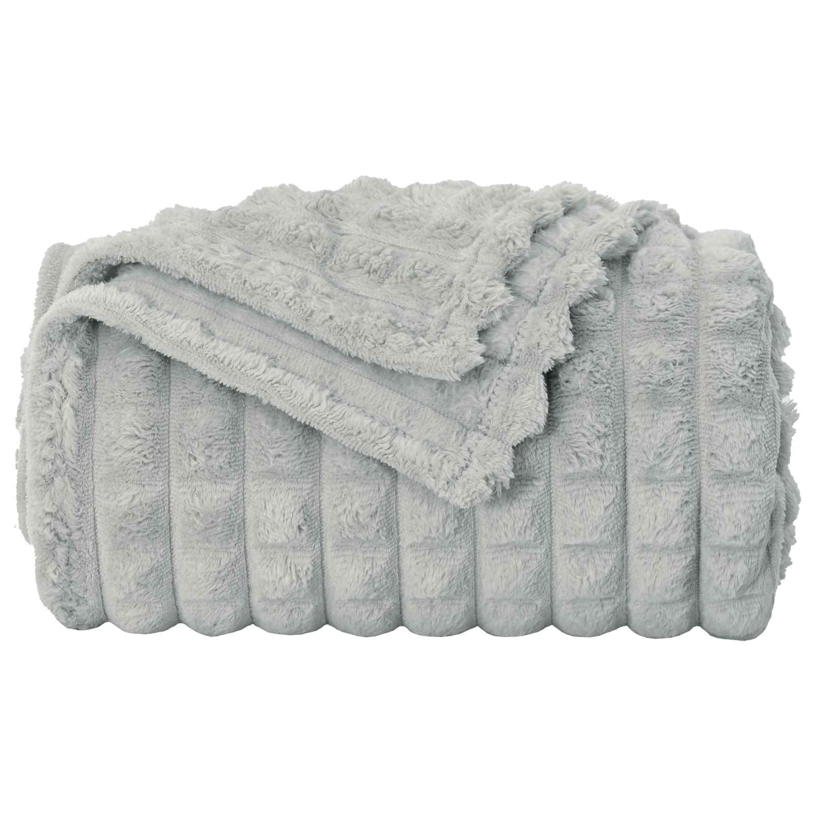 vidaXL Throw Blankets 6 pcs Grey 150 x 130 cm 2.75 kg Fleece 5