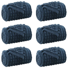 vidaXL Throw Blankets 6 pcs Navy Blue 150 x 130 cm 2.75 kg Fleece 2