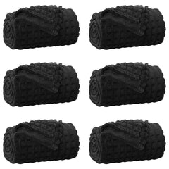 vidaXL Throw Blankets 6 pcs Black 150 x 130 cm 2.75 kg Fleece 2