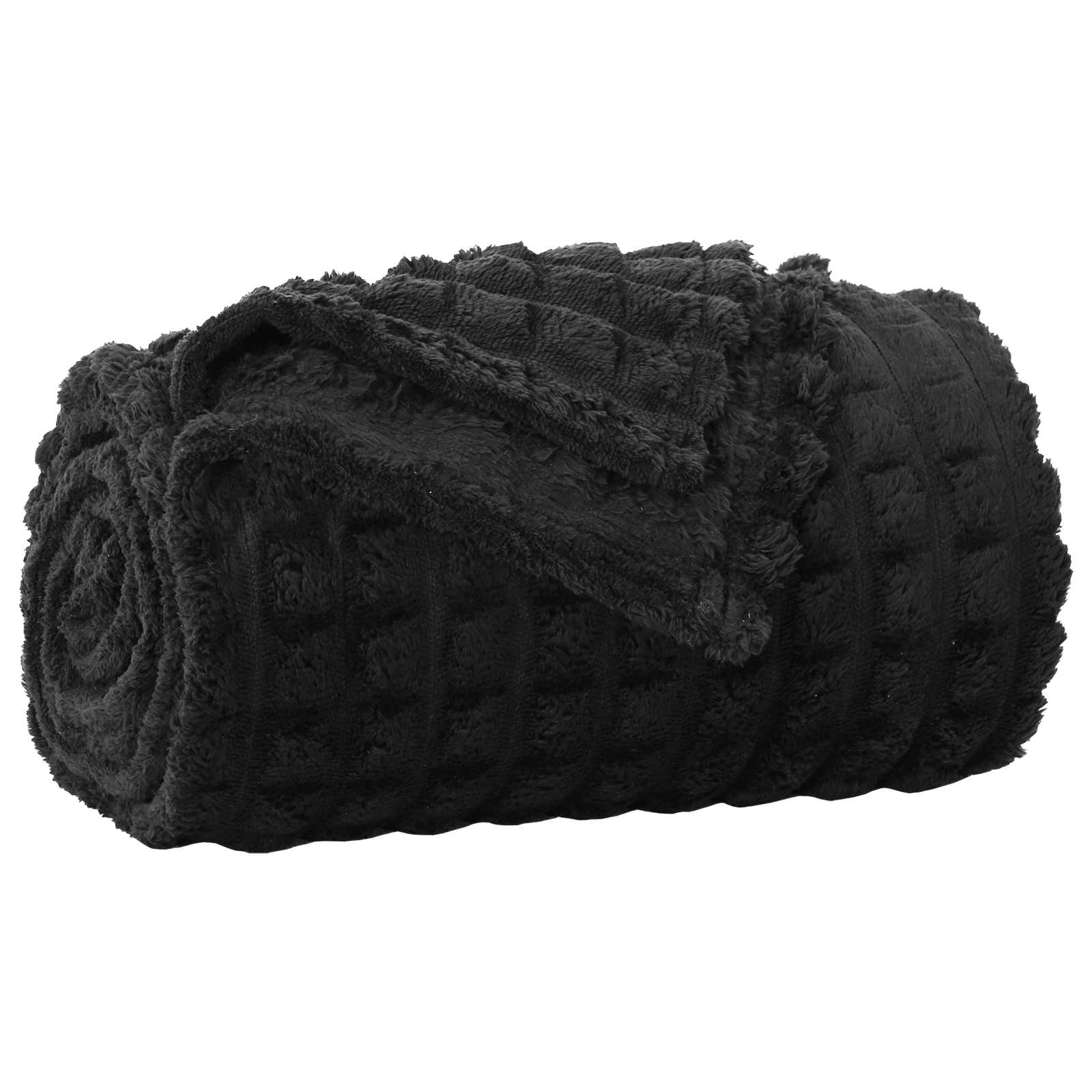 vidaXL Throw Blankets 6 pcs Black 150 x 130 cm 2.75 kg Fleece 4