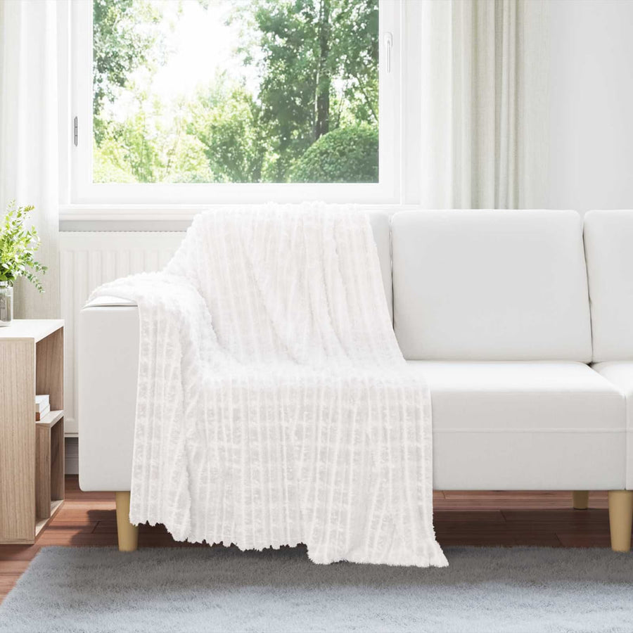 Throw Blankets 6 pcs White 2.75 kg Fleece