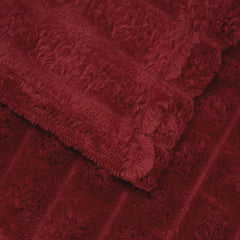 vidaXL Throw Blankets 6 pcs Bordeaux Red 150 x 130 cm 2.75 kg Fleece 6