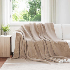 Throw Blanket 240 x 220 cm 2.67 kg Fleece Camel